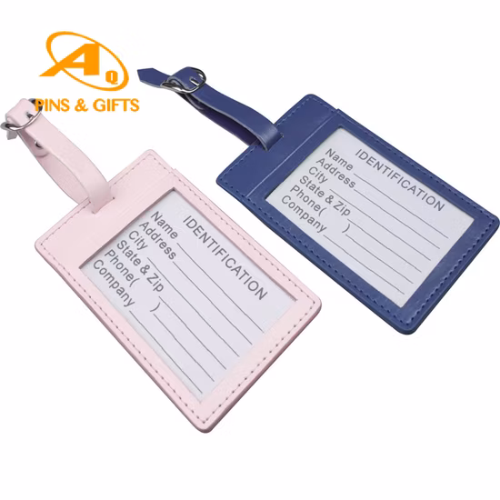 Fornecimento de fábrica mais barato couro marrom genuíno personalizado pendurar sua marca em acessórios de golfe marrom etiqueta de bolsa de couro