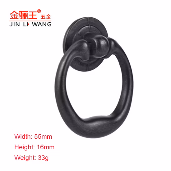 Liga de zinco antigo bronze puxar anel lidar com botão do armário pequeno lidar com acessórios para móveis